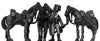 1756-63 Saxon Hussar horse holder & horses, colpack (28mm)