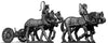 Four horse limber walking with two civilian drivers (28mm)