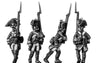 Russian Musketeer, coat with lapels and collar, march-attack (28mm)