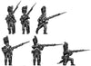 French Light Infantry skirmishing deal Middle Blue uniform (28mm)