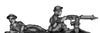 Australian Vickers machine gun and crew in helmet (20mm)