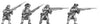 Continental Infantry in campaign dress, firing and loading (18mm)