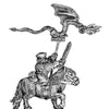 Dwarf standard bearer, mounted (18mm)