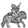 Dwarf musician, mounted (18mm)