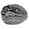 Damaged US Battery game marker (18mm)