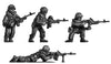 Russian infantry firing or advancing with light machinegun (15mm)