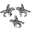 Heavy Dragoon, in helmet, charging (18mm)
