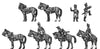 Standing French limber and team (18mm)