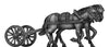 Russian limber and two horses (18mm)
