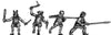 Tlingit warrior, slatted wooden armour, helmet and melee weapons (15mm)