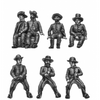 Limber team (riders in hat) - six horses, limber and crew (15mm)