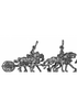 NEW - Limber set - 4 horse, galloping, Gribeauval limber (18mm)
