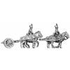 Limber and horses - no riders (18mm)