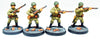 Soviet infantry in helmet with rifle (28mm)